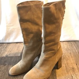 Suede Coach Boots